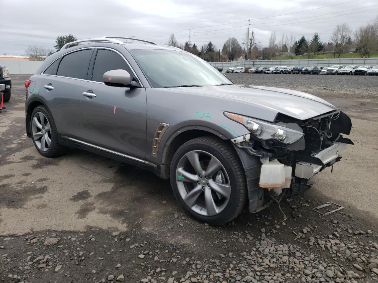2012 Infiniti Fx50  Silver vin: JN8BS1MW9CM180314