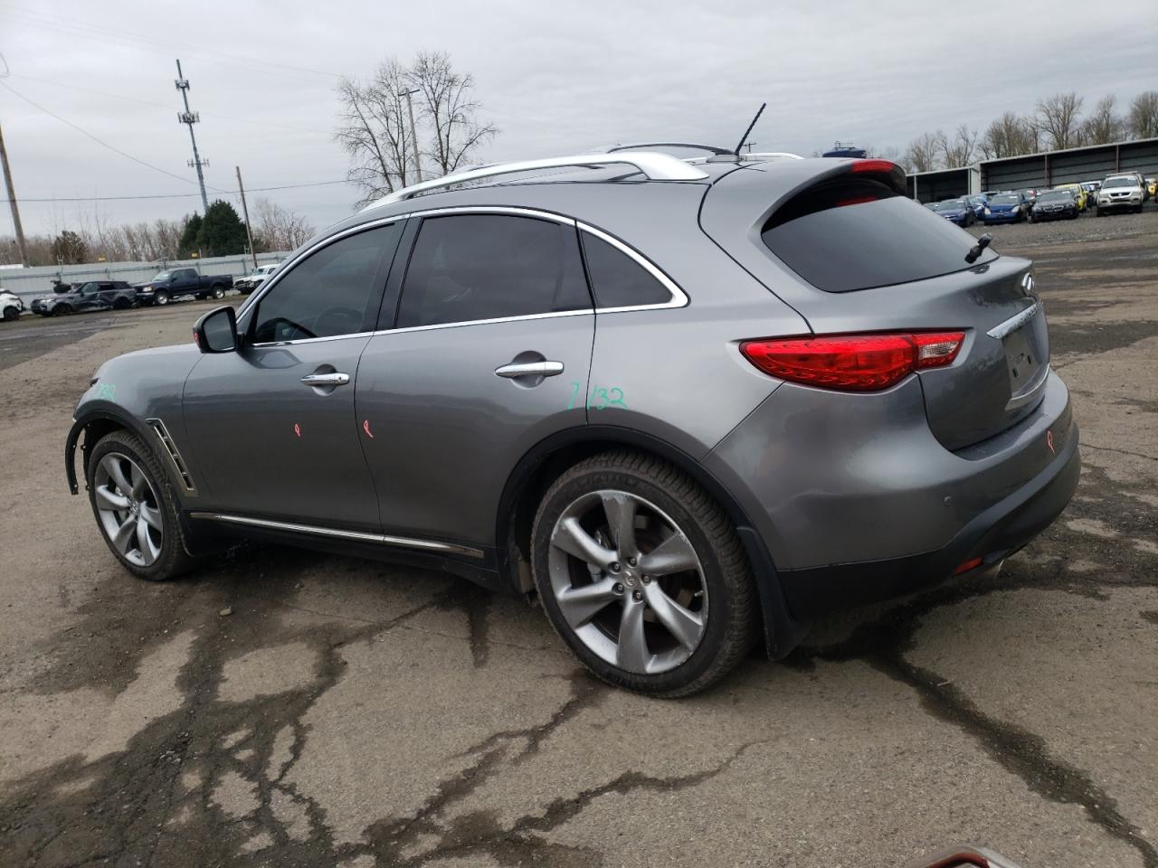 2012 Infiniti Fx50  Silver vin: JN8BS1MW9CM180314
