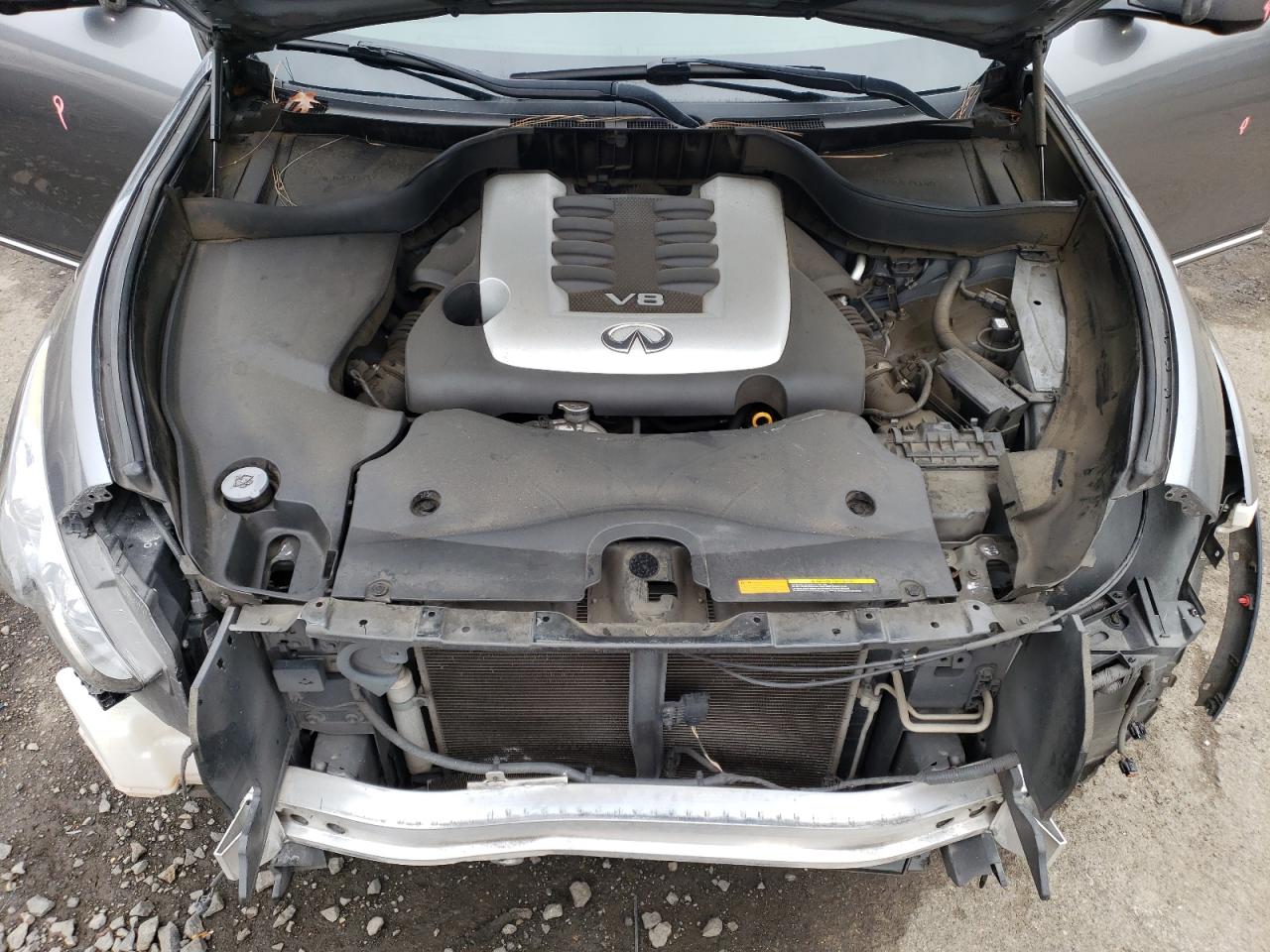 2012 Infiniti Fx50  Silver vin: JN8BS1MW9CM180314