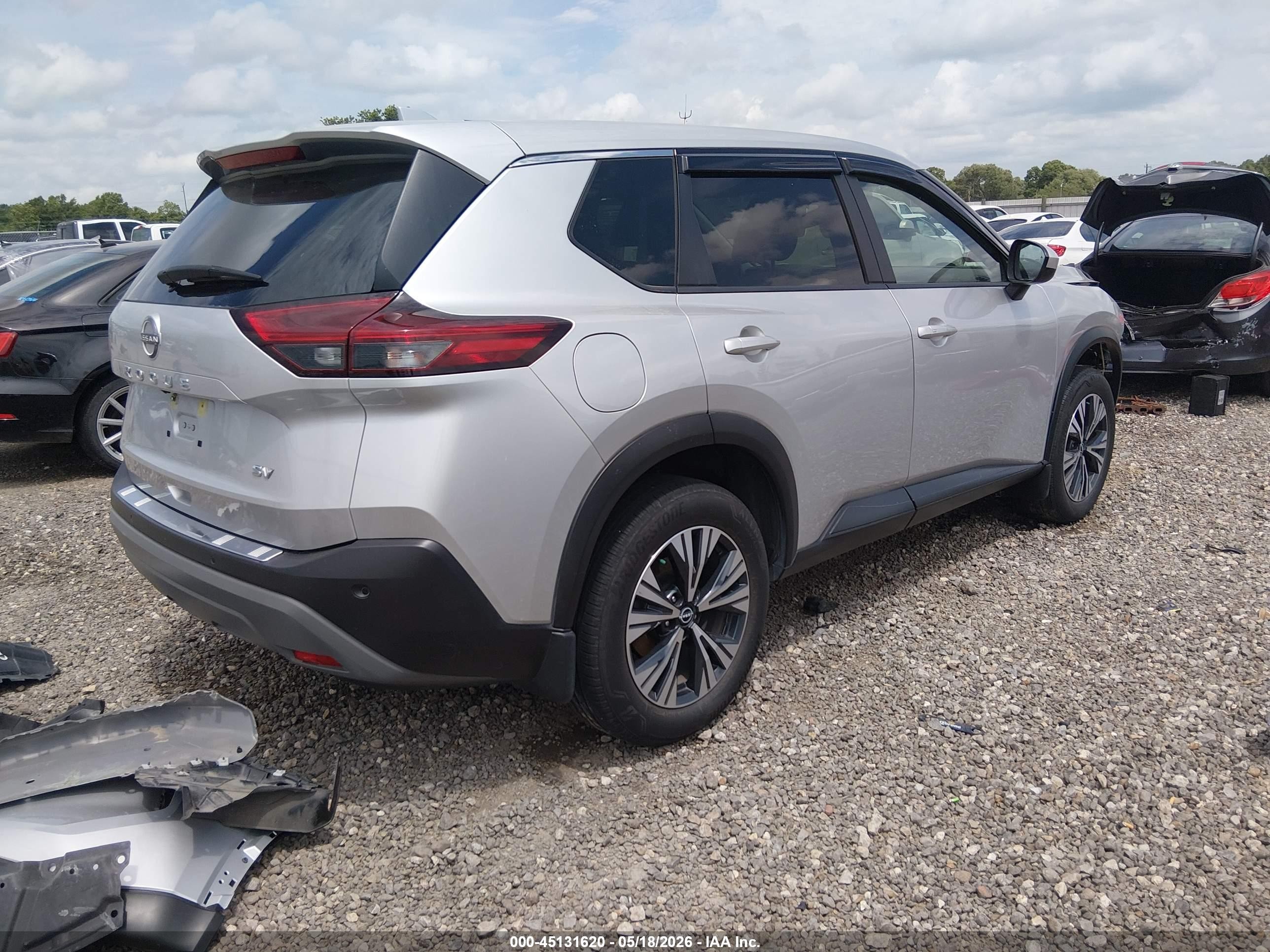 2023 Nissan Rogue Sv Fwd Серебряный vin: JN8BT3BA1PW429912