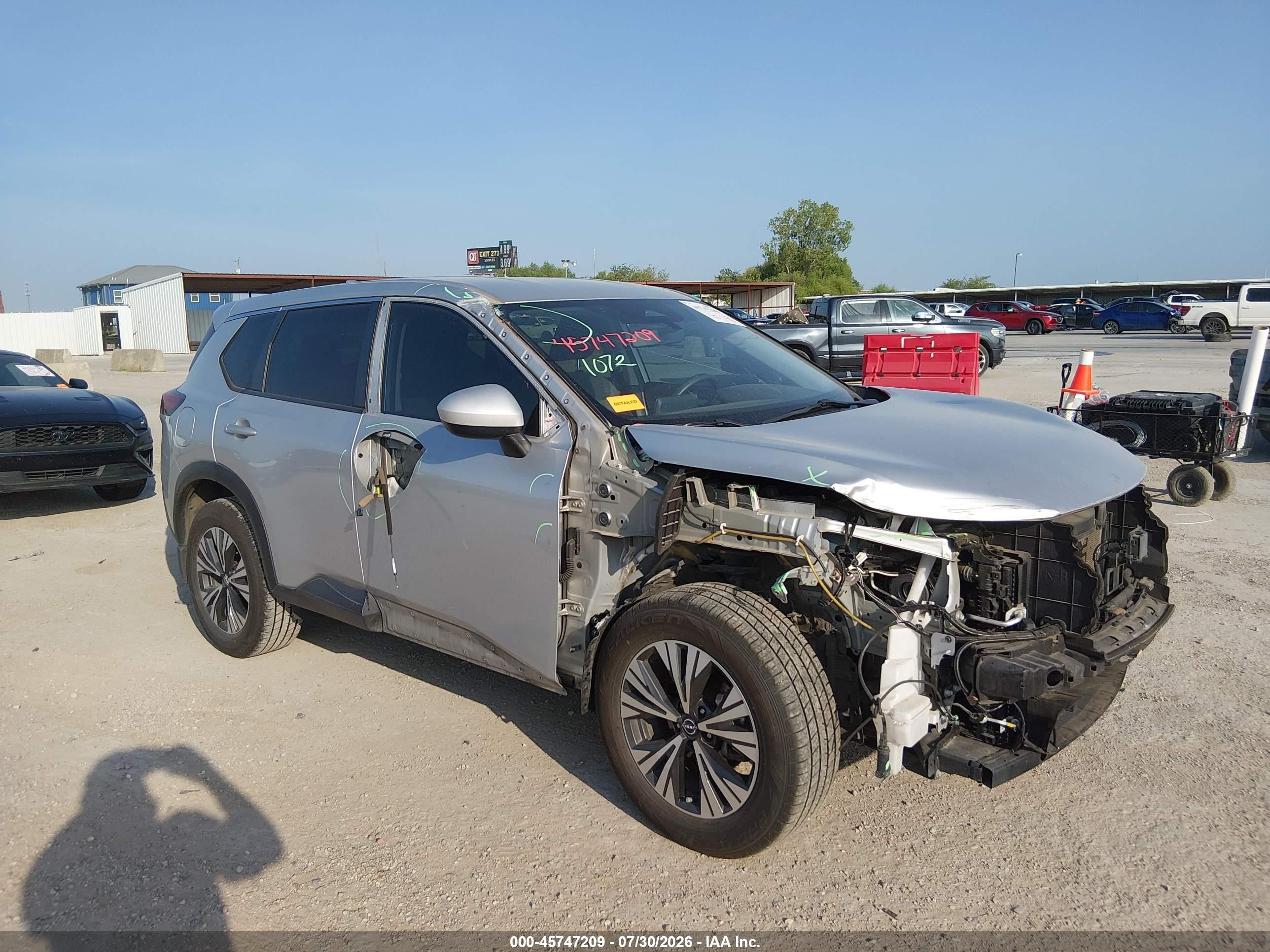 2023 Nissan Rogue Sv Fwd Silver vin: JN8BT3BA3PW416286