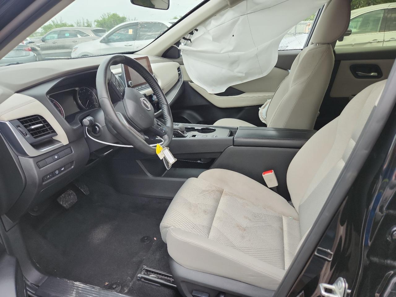 2025 Nissan Rogue Black vin: JN8BT3BA7SW007815 Damage: Air Bags, Deployed, Replacement Required