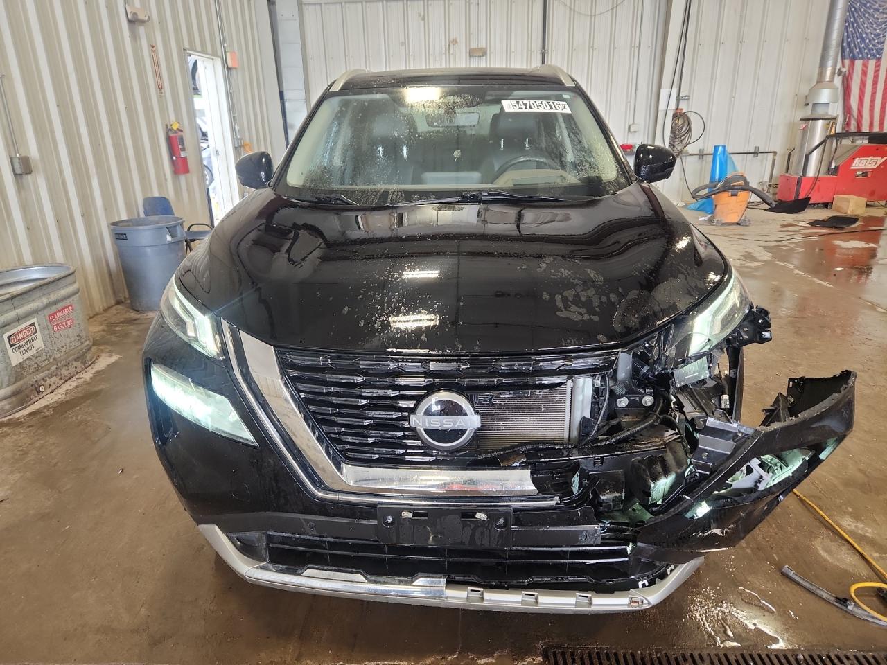 2023 Nissan Rogue Platinum Черный vin: JN8BT3DD6PW307649 Damage: Front Bumper/Cover, Broken, Replacement Required