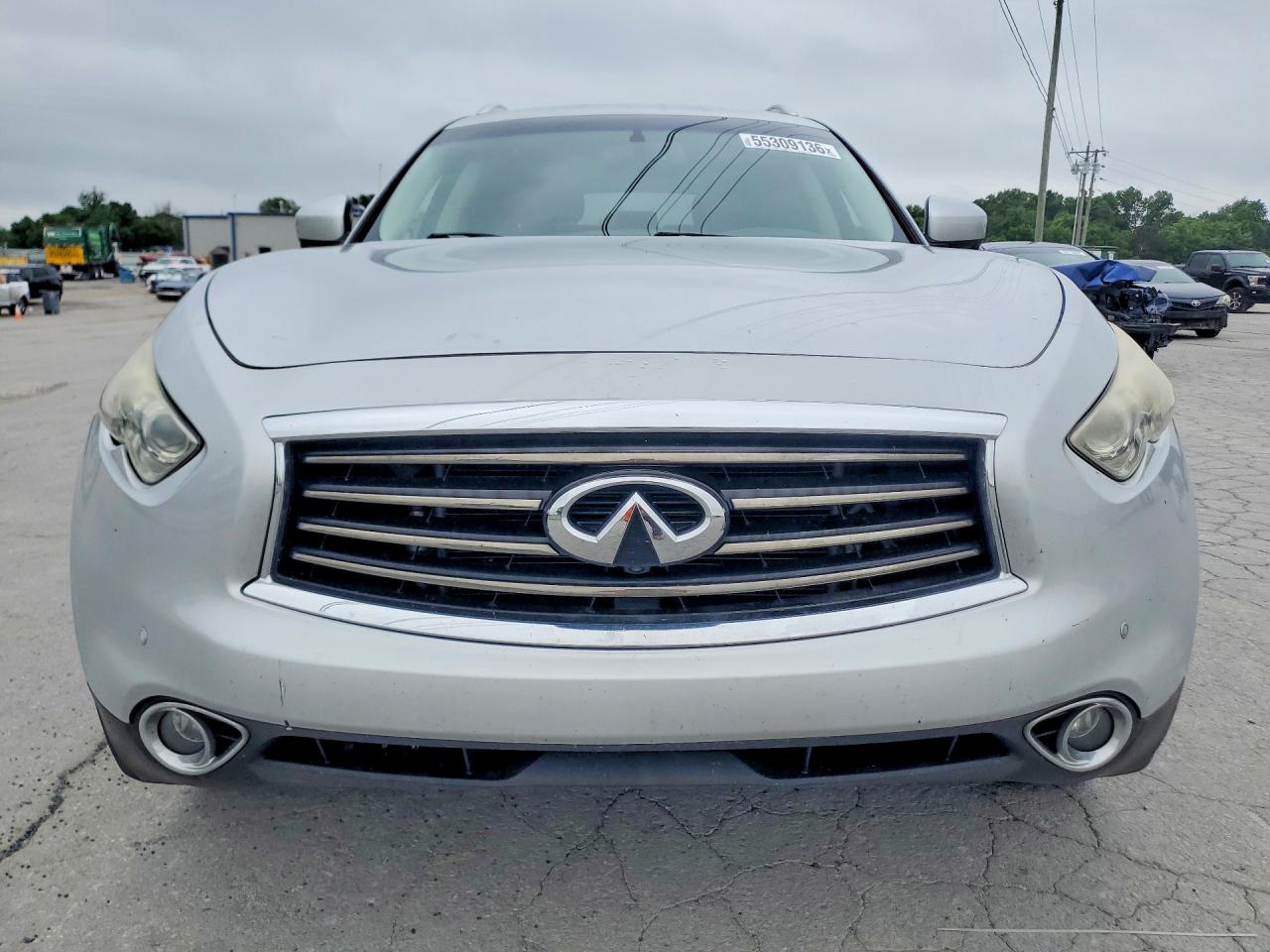 2014 Infiniti Qx70 Base Silver vin: JN8CS1MU1EM450335