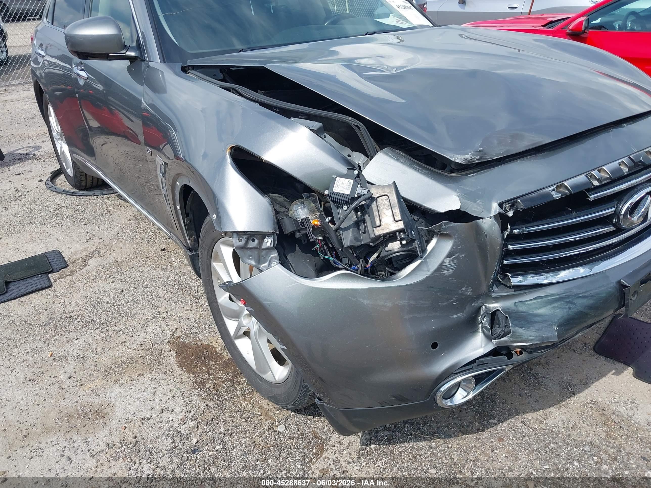 2015 Infiniti Qx70 Gray vin: JN8CS1MU1FM380160