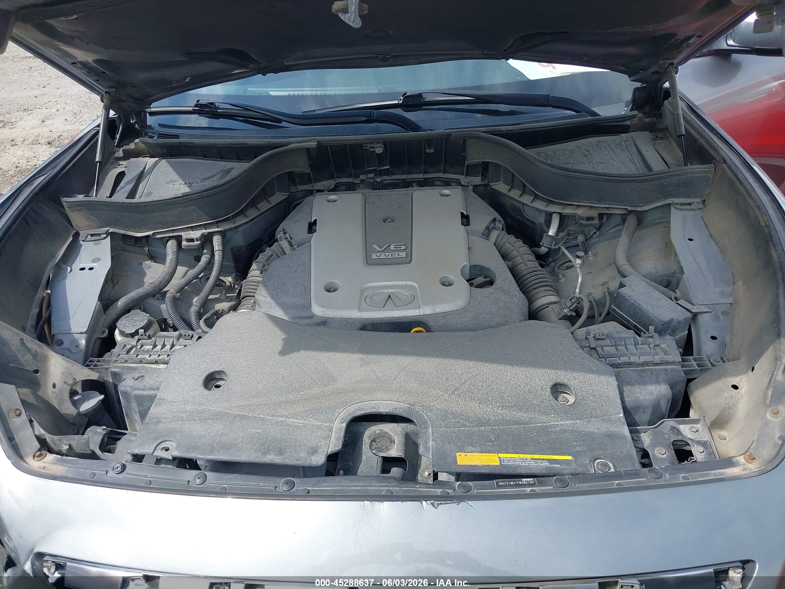 2015 Infiniti Qx70 Gray vin: JN8CS1MU1FM380160