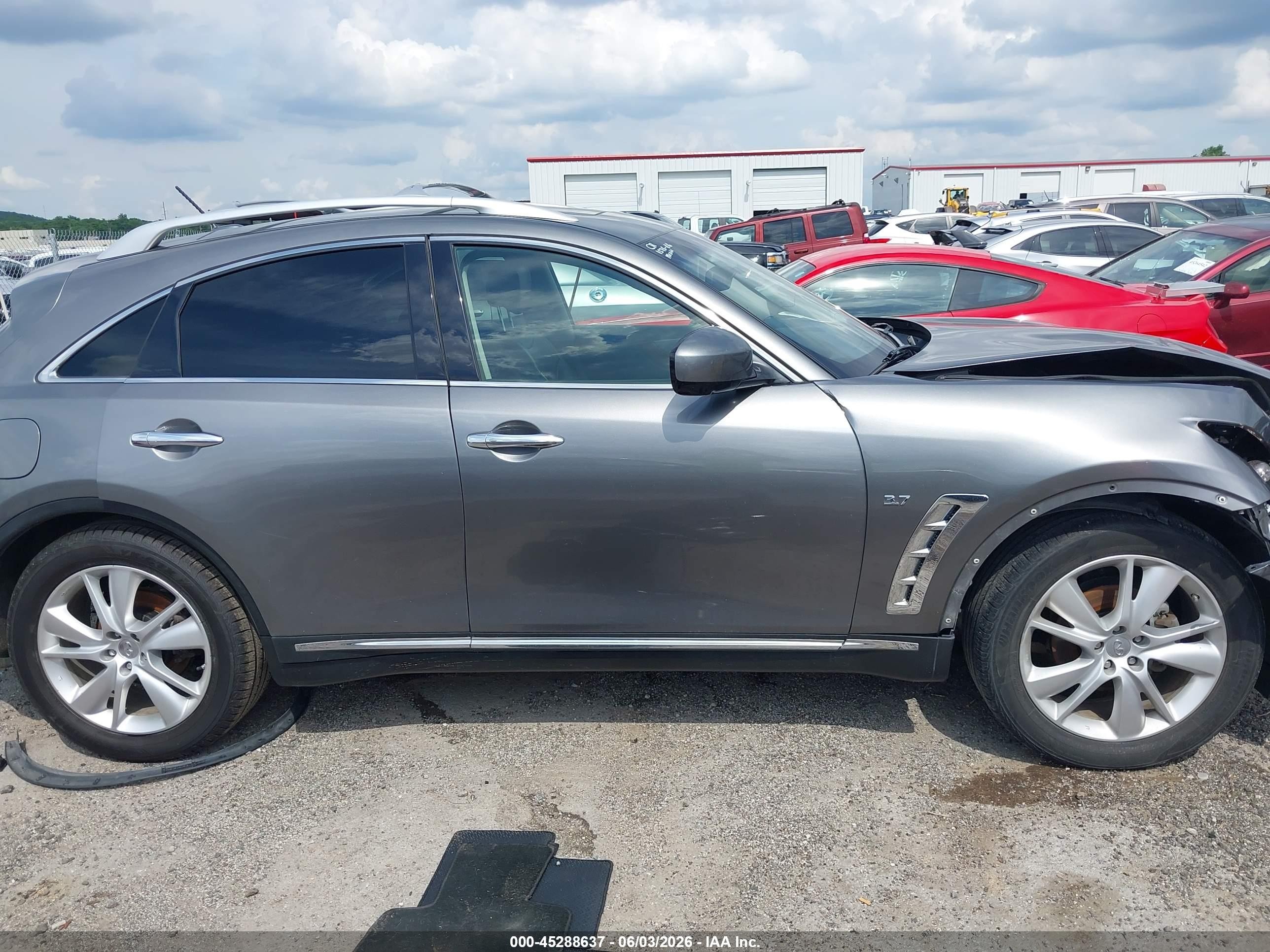 2015 Infiniti Qx70 Gray vin: JN8CS1MU1FM380160