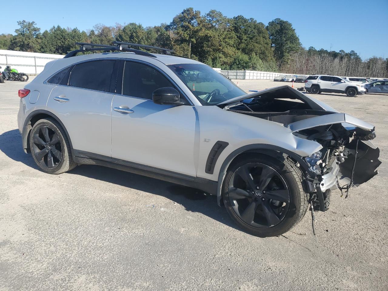 2015 Infiniti Qx70 Silver vin: JN8CS1MU1FM380630