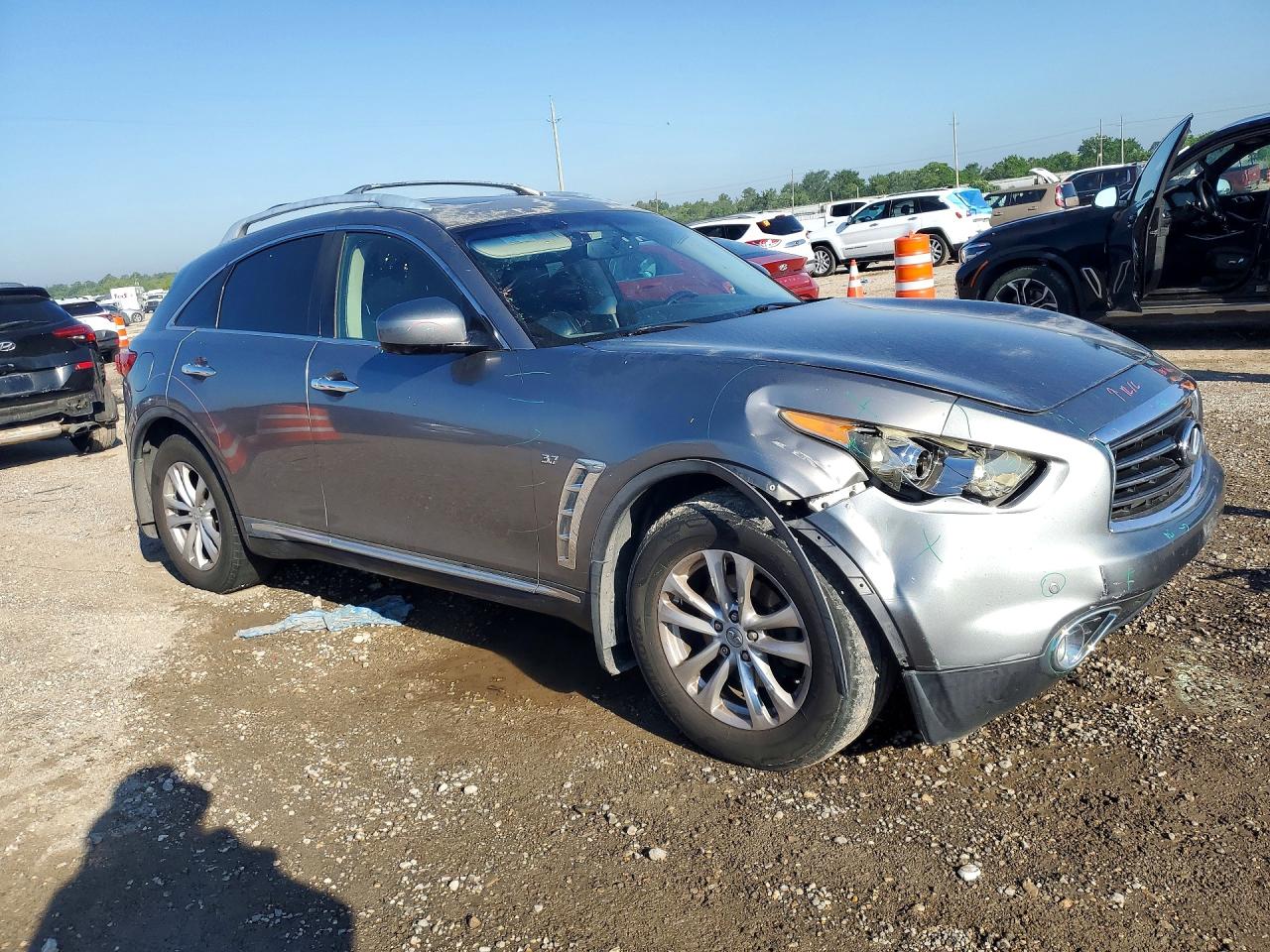 2014 Infiniti Qx70 Base Silver vin: JN8CS1MU3EM450675
