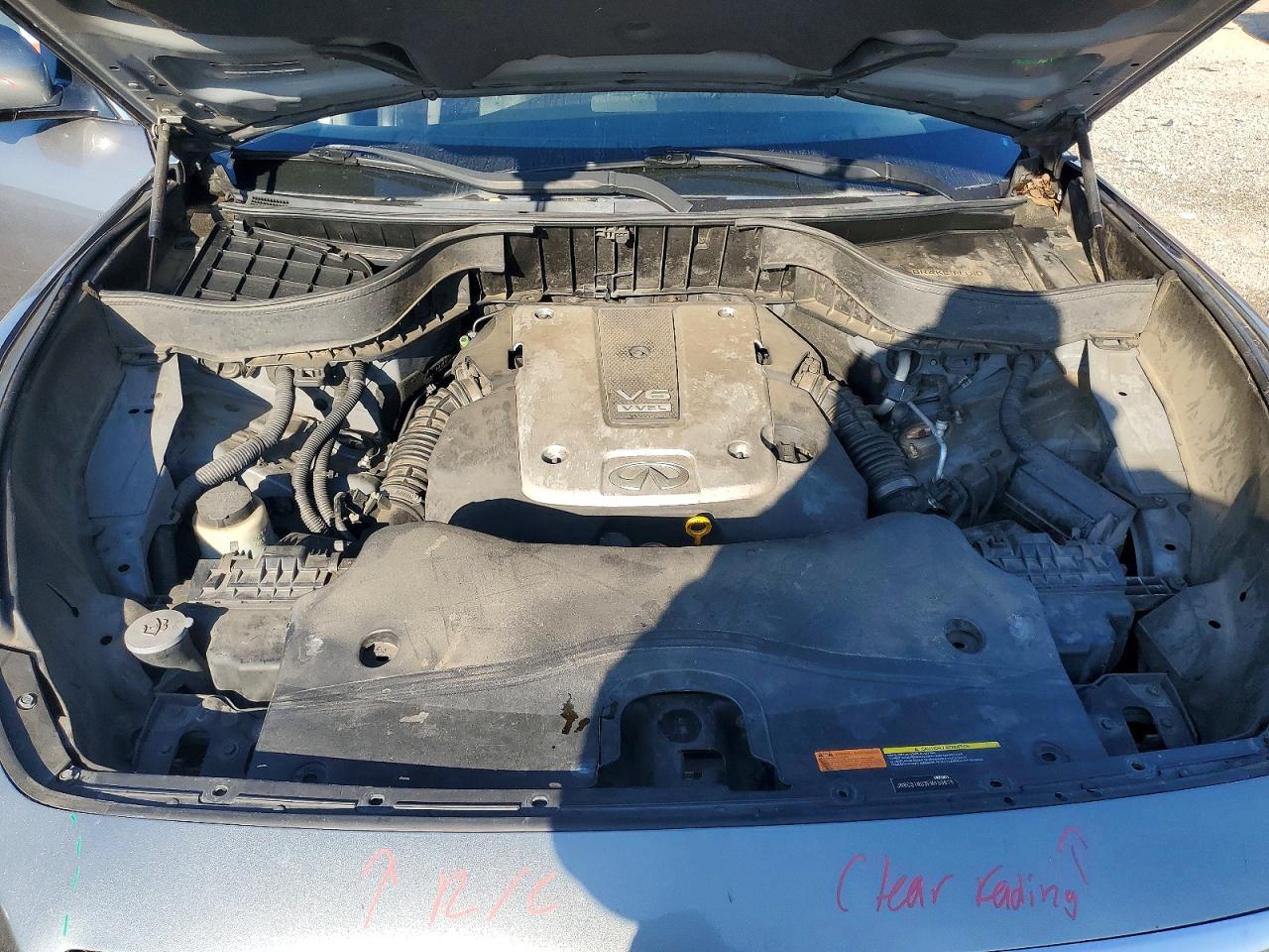 2014 Infiniti Qx70 Base Silver vin: JN8CS1MU3EM450675