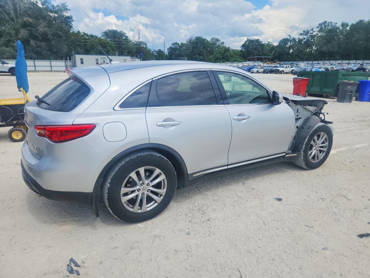 2014 Infiniti Qx70 Base Серебряный vin: JN8CS1MU3EM451082