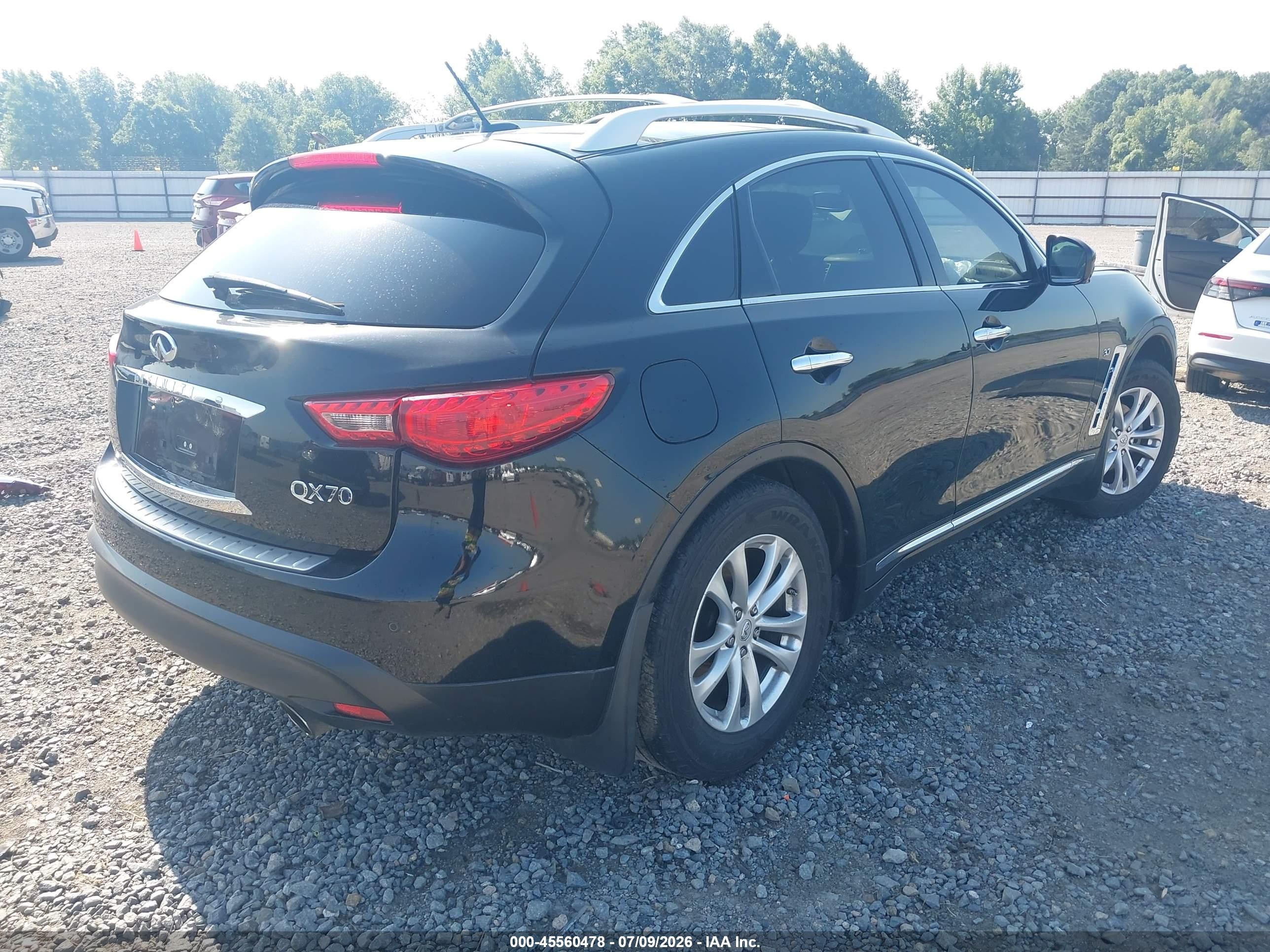 2014 Infiniti Qx70   Черный vin: JN8CS1MU3EM451793