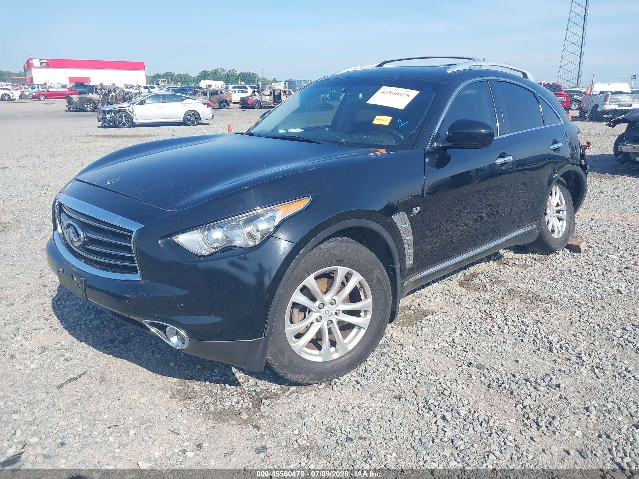 2014 Infiniti Qx70   Черный vin: JN8CS1MU3EM451793
