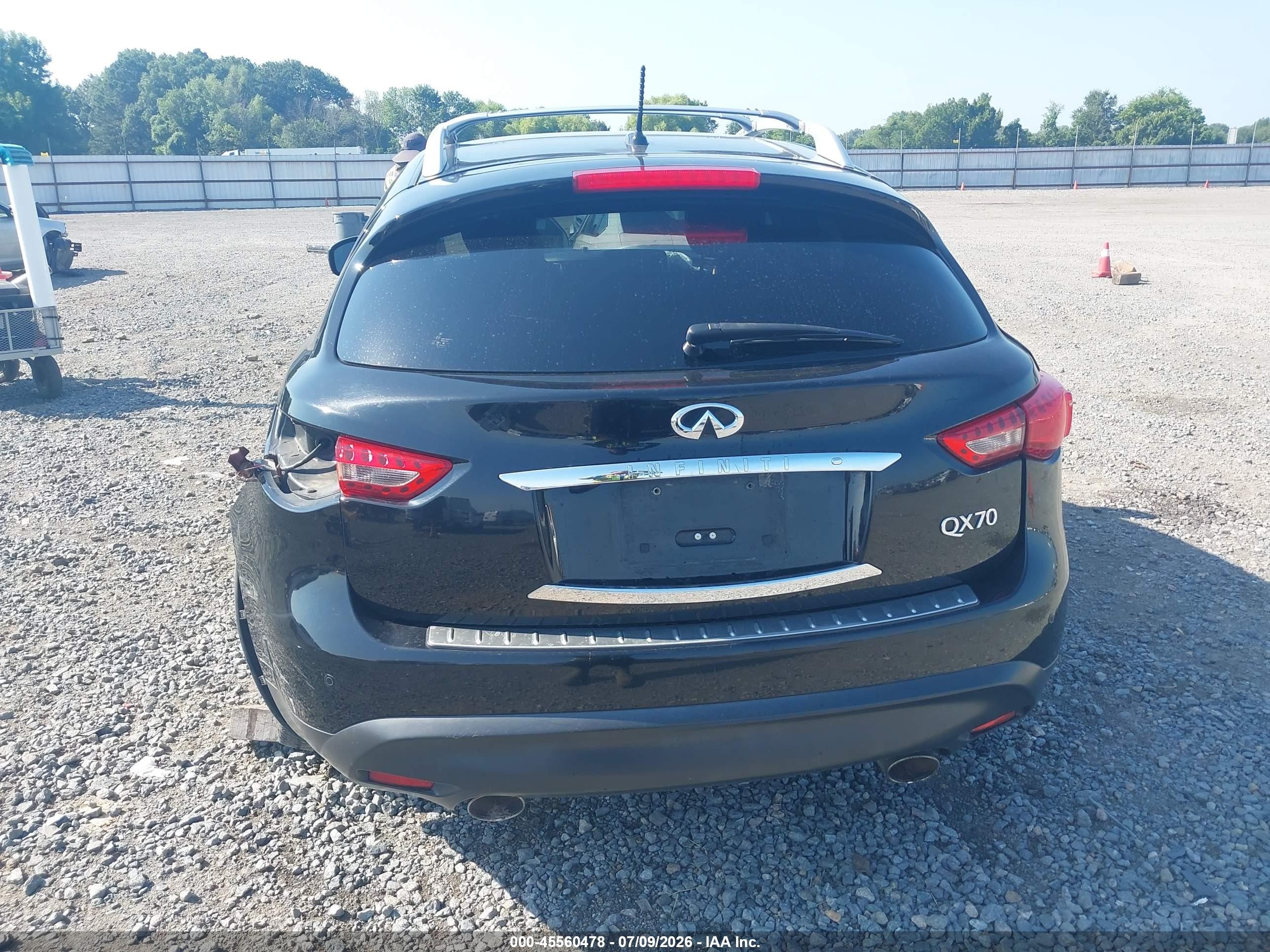 2014 Infiniti Qx70   Черный vin: JN8CS1MU3EM451793