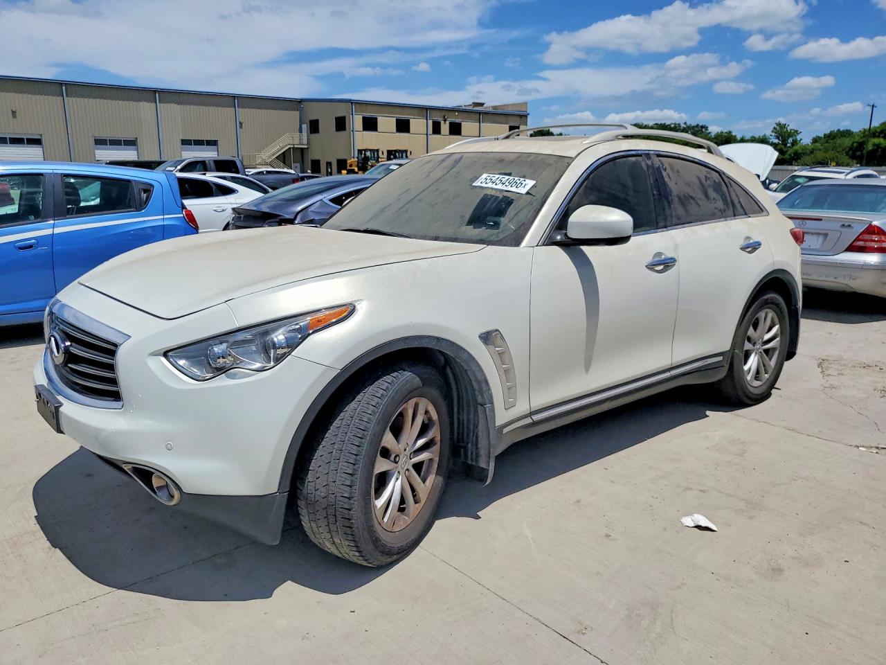 2013 Infiniti Fx37 Base White vin: JN8CS1MU4DM142137