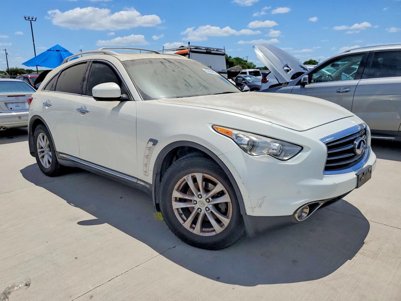 2013 Infiniti Fx37 Base White vin: JN8CS1MU4DM142137