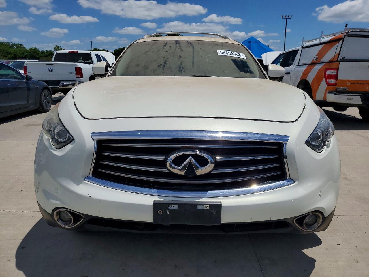 2013 Infiniti Fx37 Base White vin: JN8CS1MU4DM142137