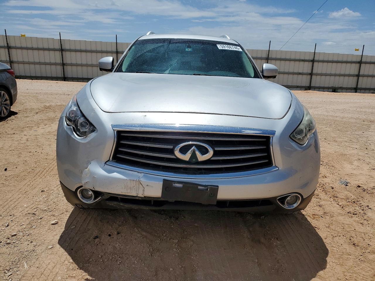 2014 Infiniti Qx70 Base Silver vin: JN8CS1MU4EM450247