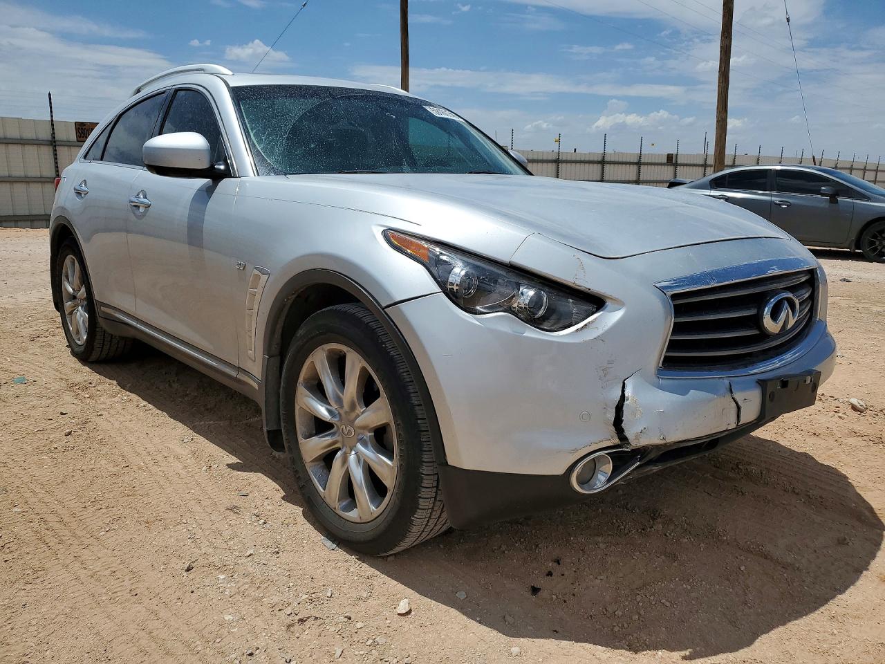 2014 Infiniti Qx70 Base Silver vin: JN8CS1MU4EM450247