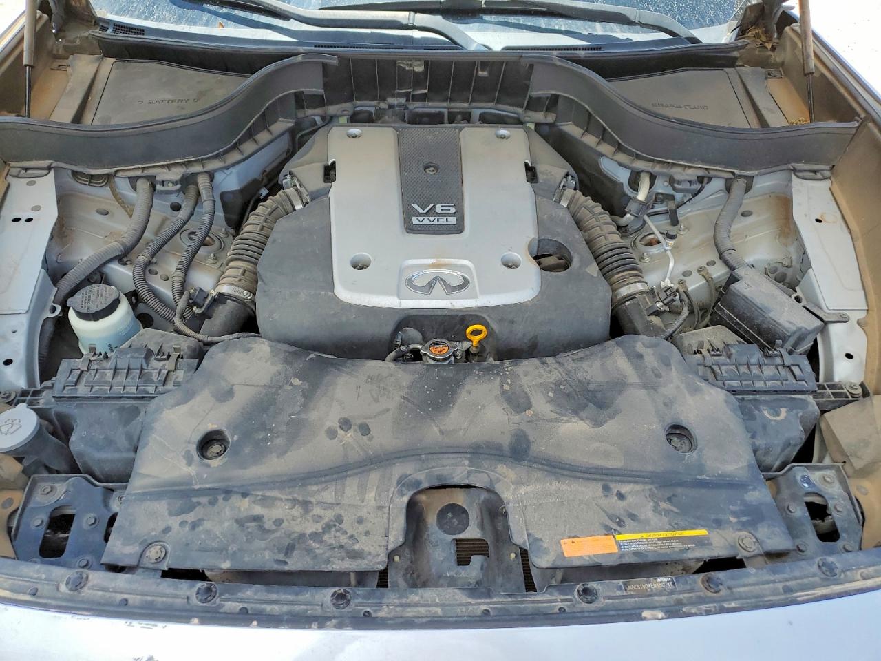 2014 Infiniti Qx70 Base Silver vin: JN8CS1MU4EM450247