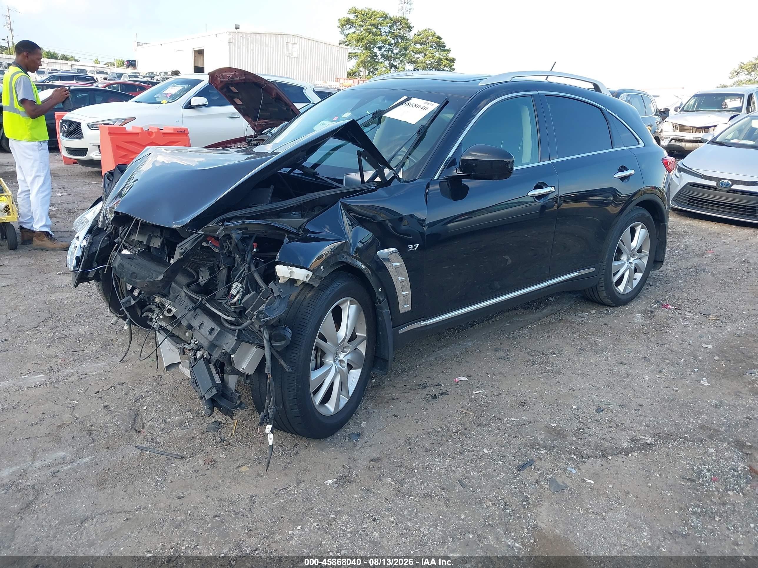 2014 Infiniti Qx70   Black vin: JN8CS1MU4EM451558