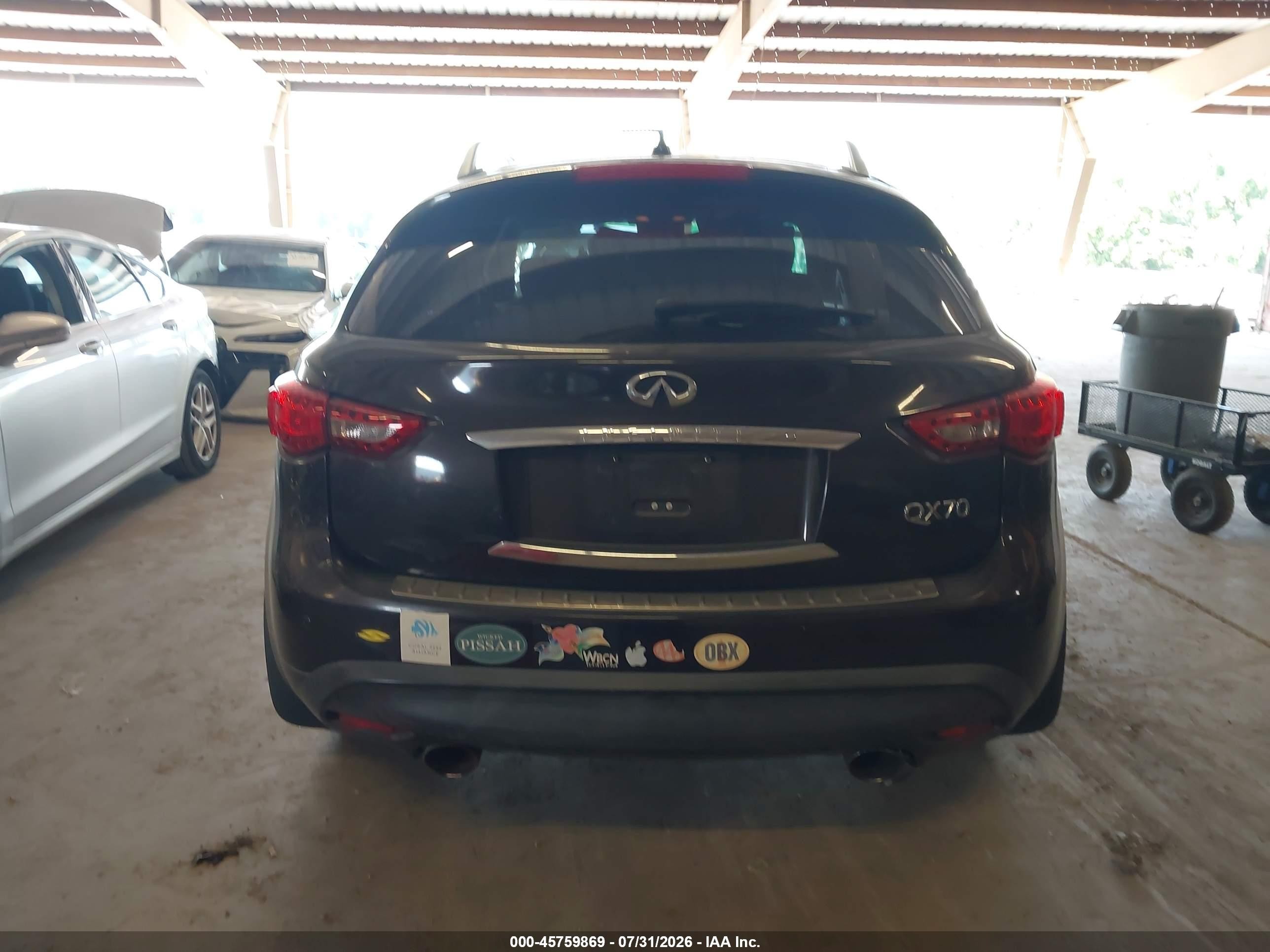 2014 Infiniti Qx70   Dark Brown vin: JN8CS1MU5EM450032