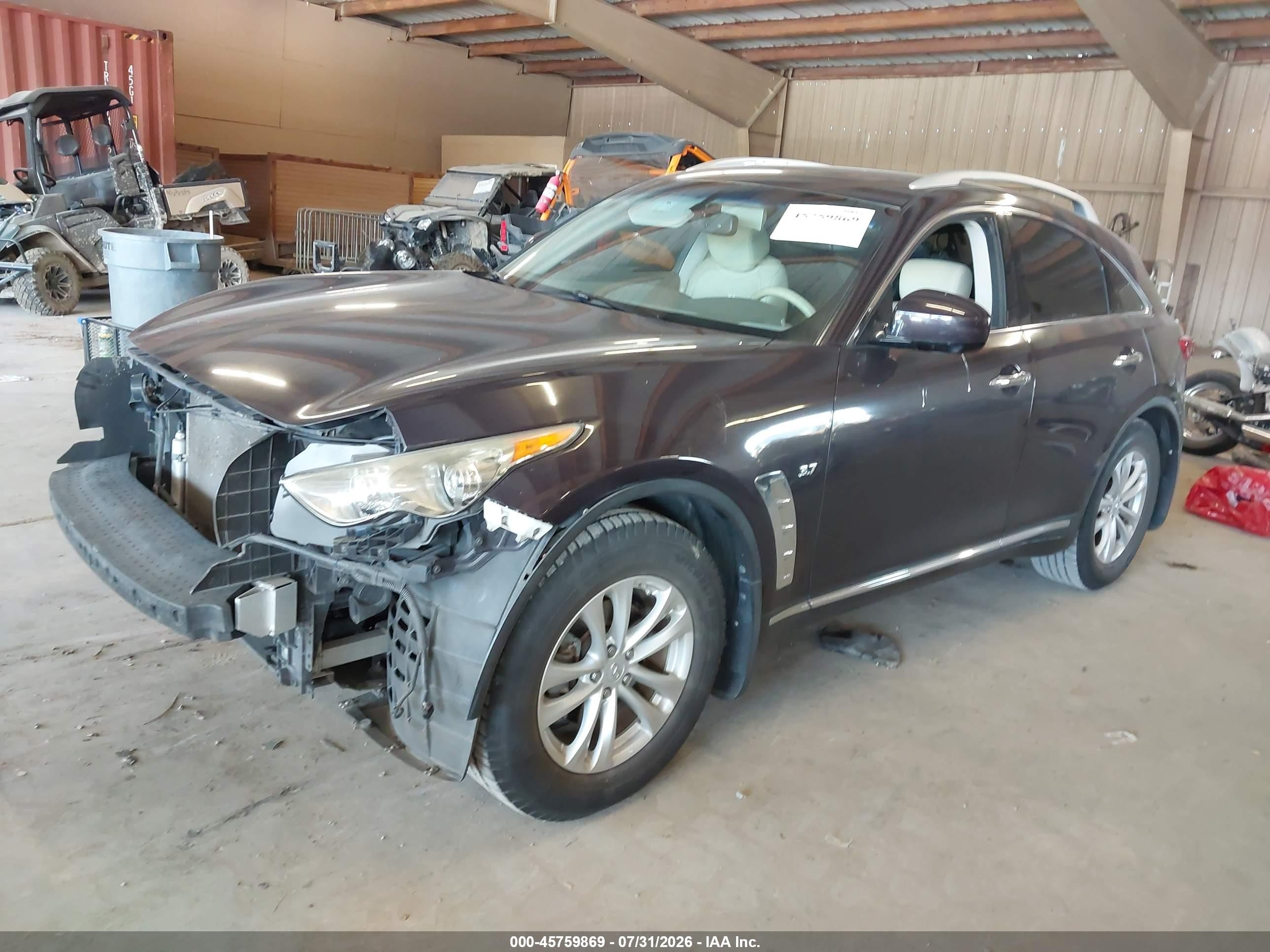 2014 Infiniti Qx70   Dark Brown vin: JN8CS1MU5EM450032
