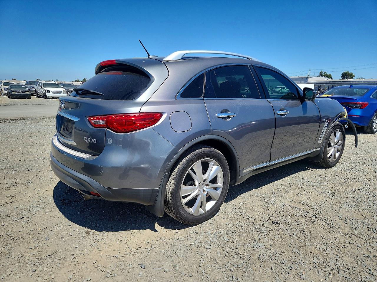 2014 Infiniti Qx70 Base Gray vin: JN8CS1MU5EM451374