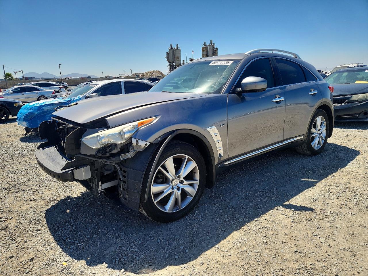 2014 Infiniti Qx70 Base Gray vin: JN8CS1MU5EM451374