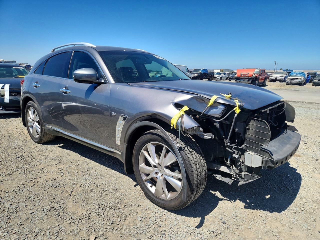 2014 Infiniti Qx70 Base Gray vin: JN8CS1MU5EM451374