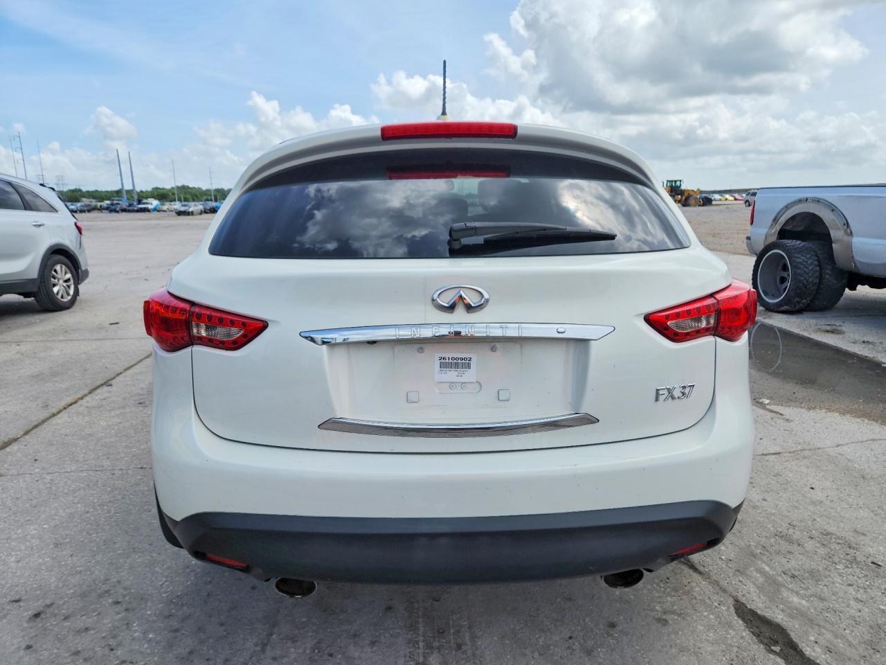 2013 Infiniti Fx37 Base White vin: JN8CS1MU7DM141290