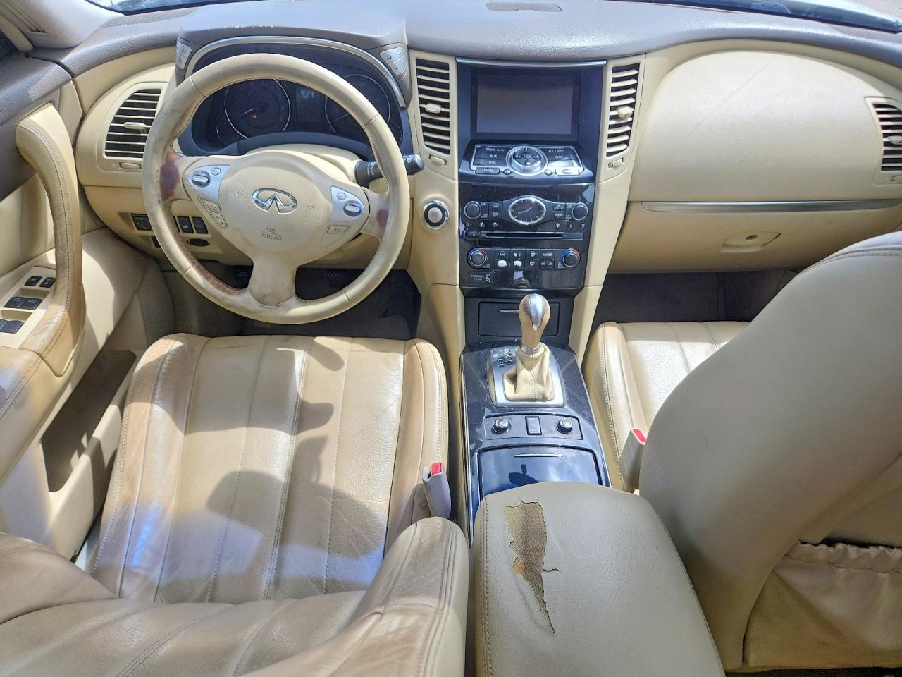 2013 Infiniti Fx37 Base White vin: JN8CS1MU7DM141290