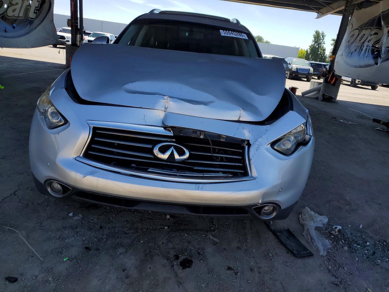 2013 Infiniti Fx37 Base Серебряный vin: JN8CS1MU7DM141743