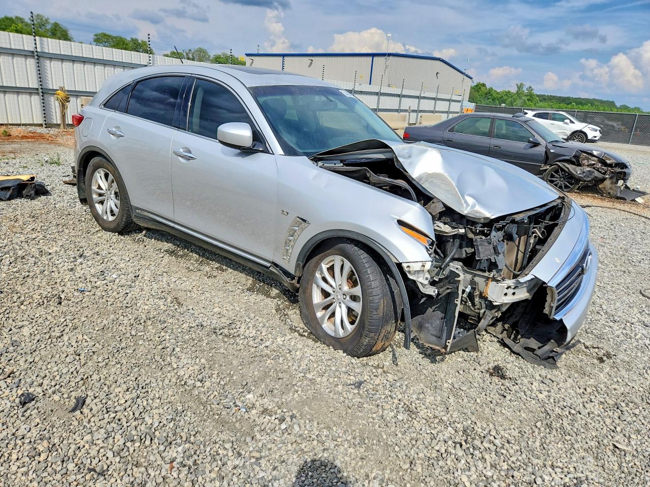 2014 Infiniti Qx70 Base Silver vin: JN8CS1MU7EM450971