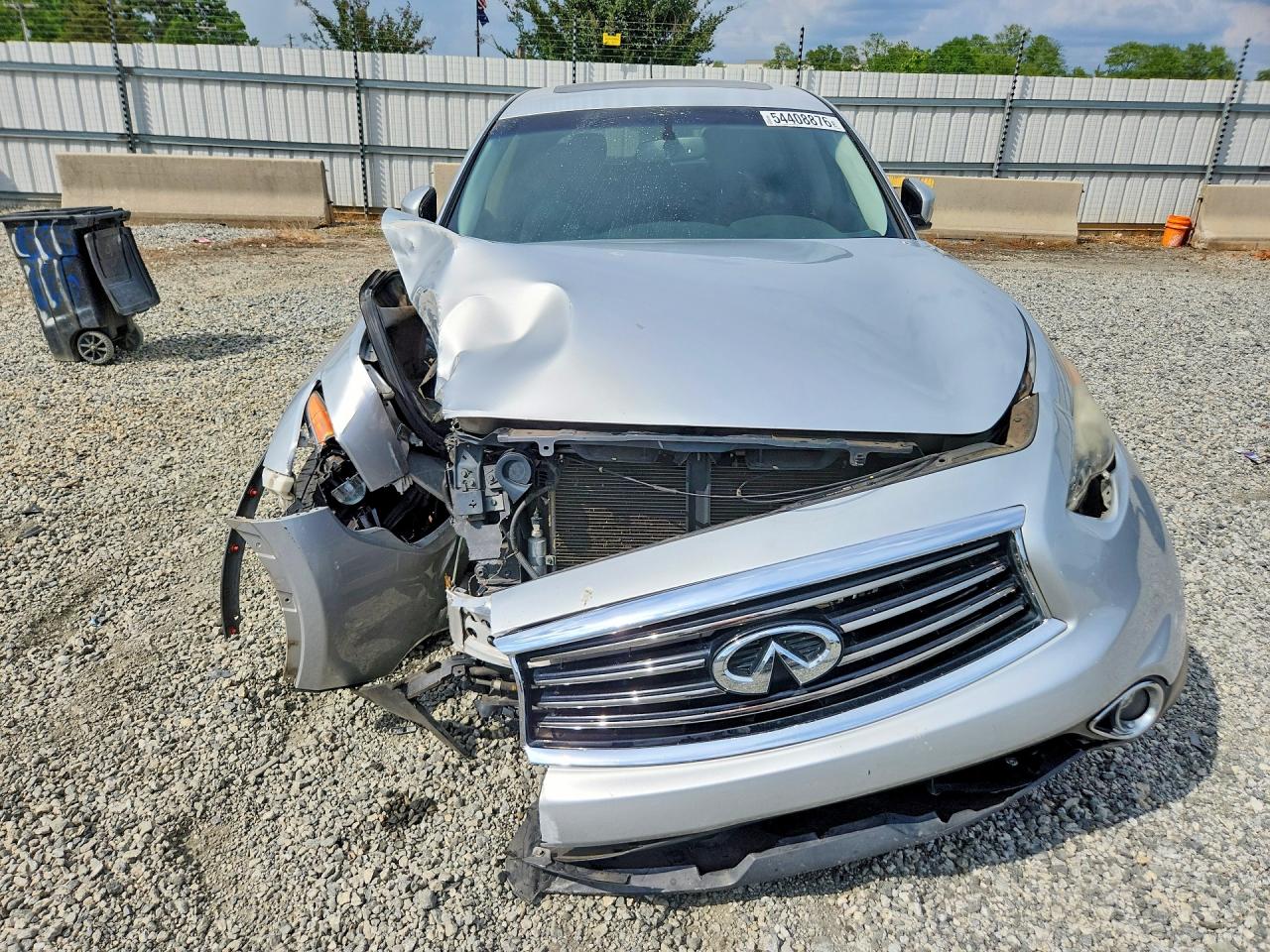 2014 Infiniti Qx70 Base Silver vin: JN8CS1MU7EM450971