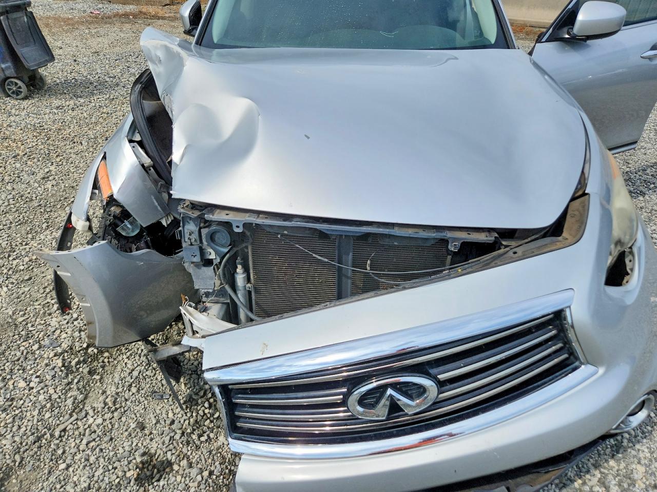 2014 Infiniti Qx70 Base Silver vin: JN8CS1MU7EM450971