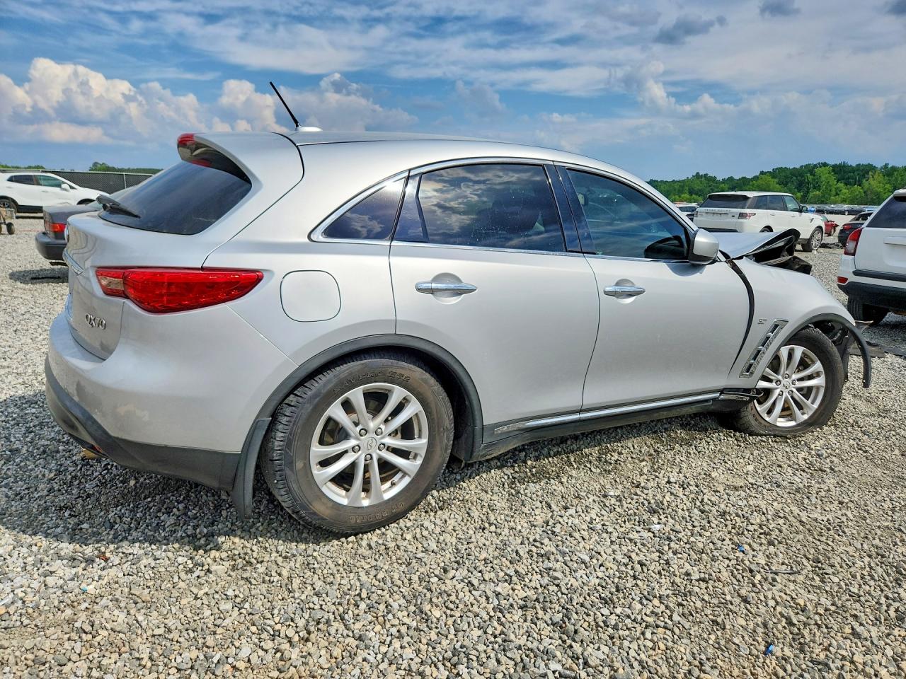 2014 Infiniti Qx70 Base Silver vin: JN8CS1MU7EM450971