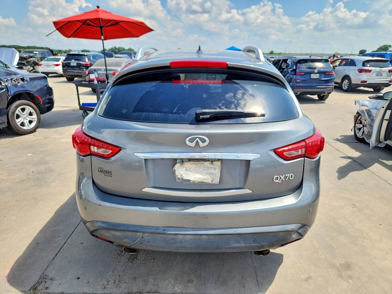 2014 Infiniti Qx70 Base Серый vin: JN8CS1MU7EM451067