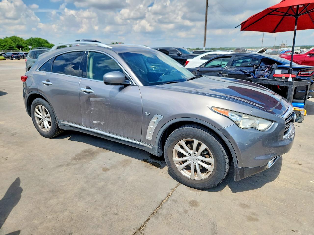 2014 Infiniti Qx70 Base Серый vin: JN8CS1MU7EM451067
