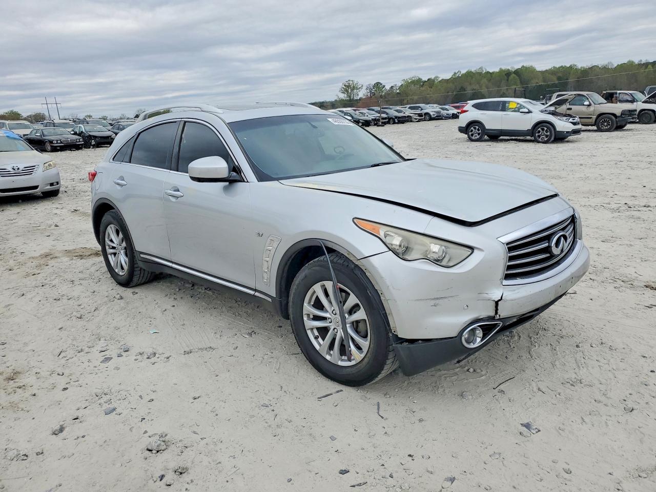 2015 Infiniti Qx70 Base Silver vin: JN8CS1MU7FM381264