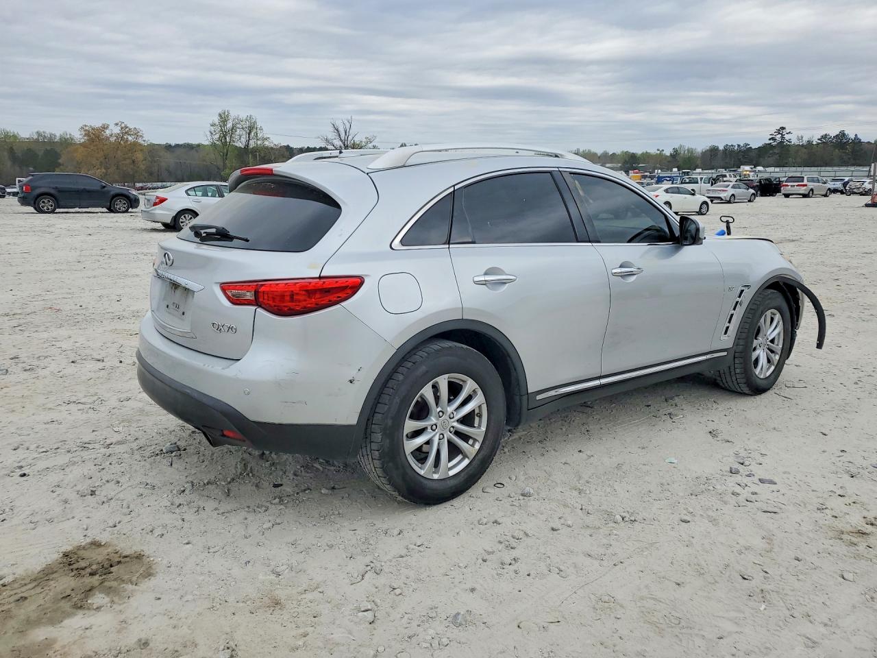 2015 Infiniti Qx70 Base Silver vin: JN8CS1MU7FM381264