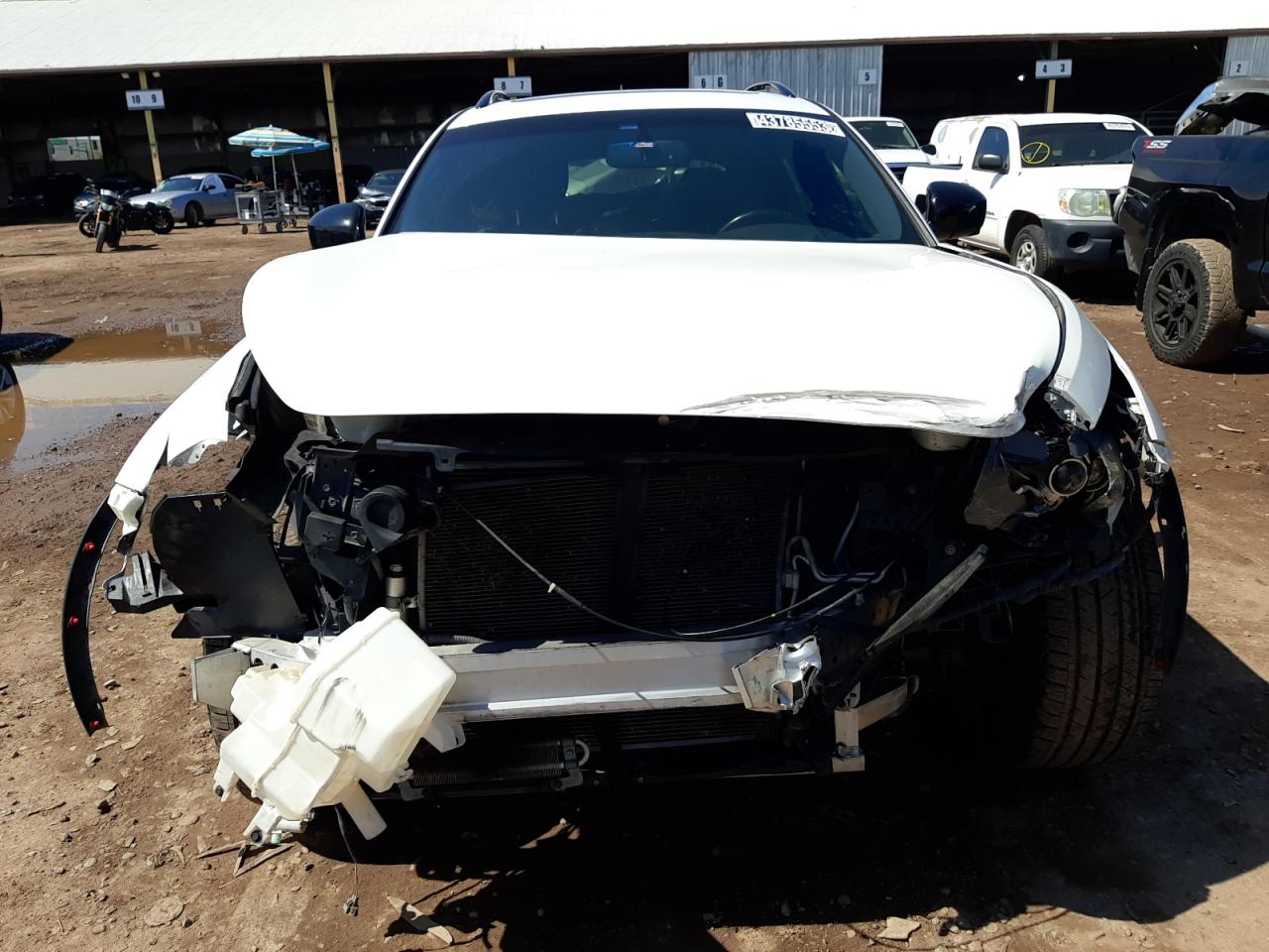 2016 Infiniti Qx70  White vin: JN8CS1MU7GM130097