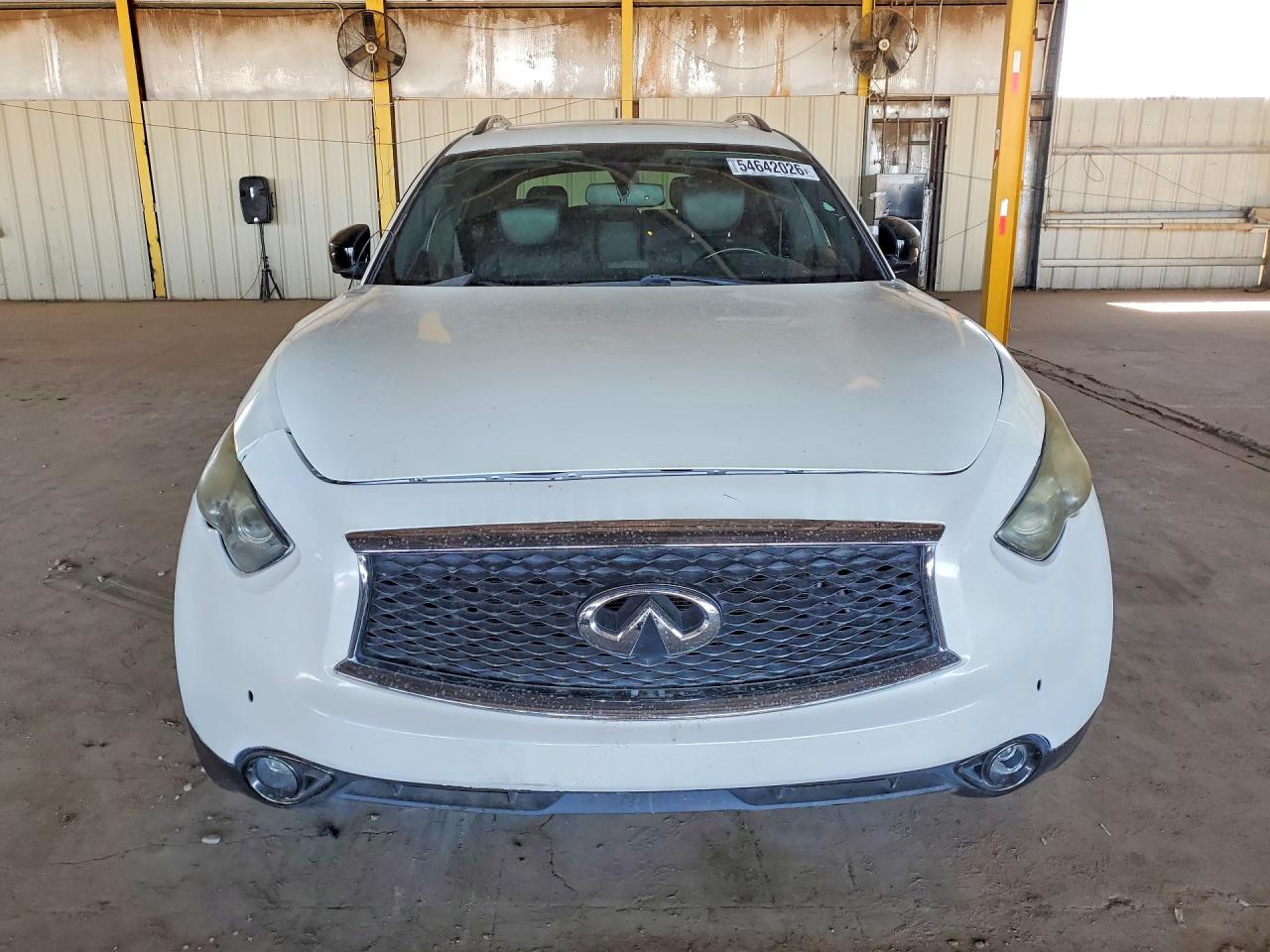2016 Infiniti Qx70 Base White vin: JN8CS1MU7GM130097