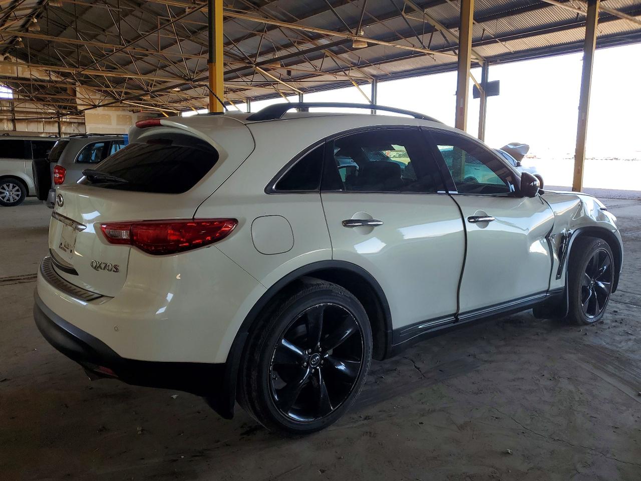 2016 Infiniti Qx70 Base White vin: JN8CS1MU7GM130097