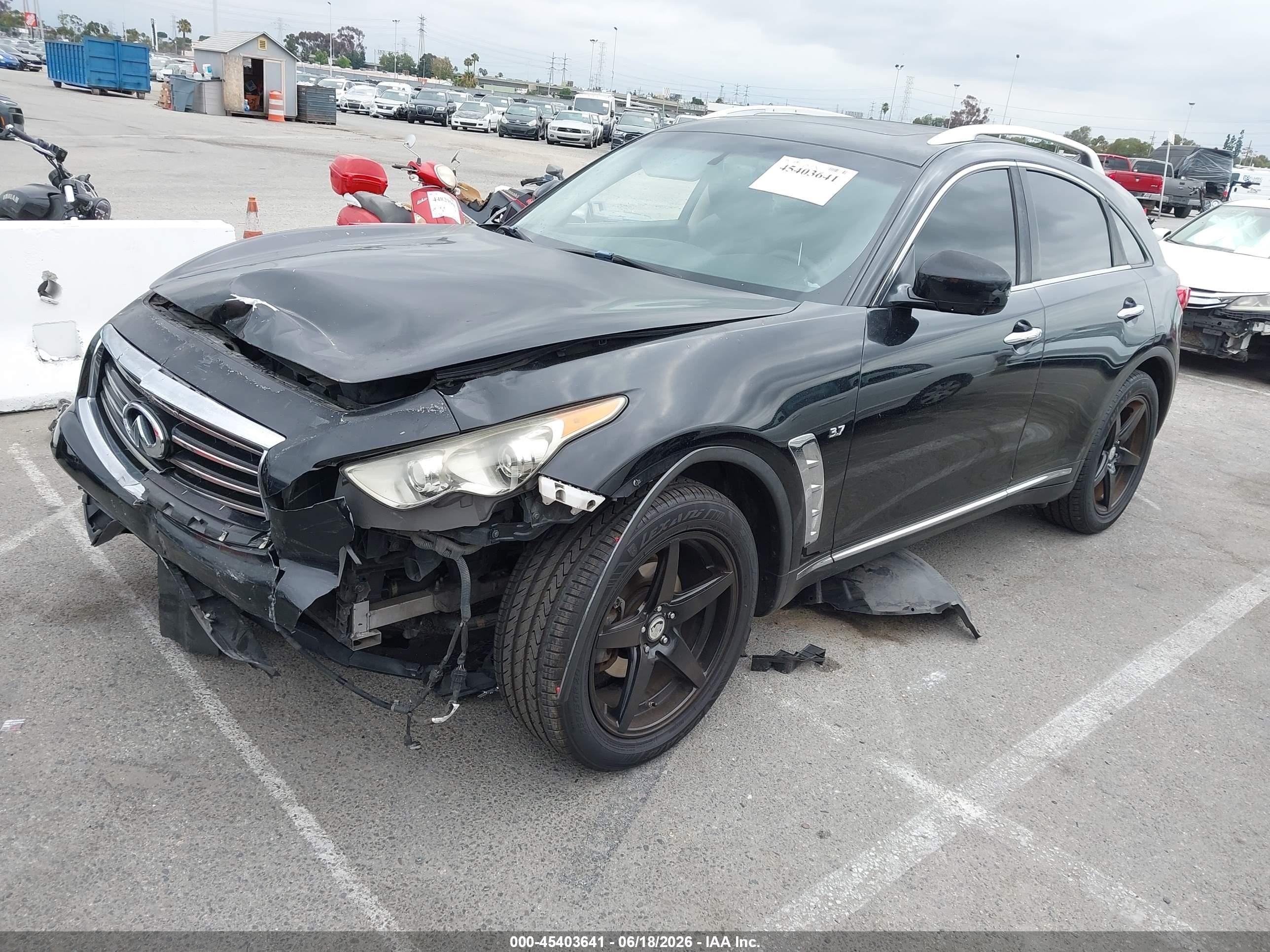 2014 Infiniti Qx70   Black vin: JN8CS1MU8EM450249