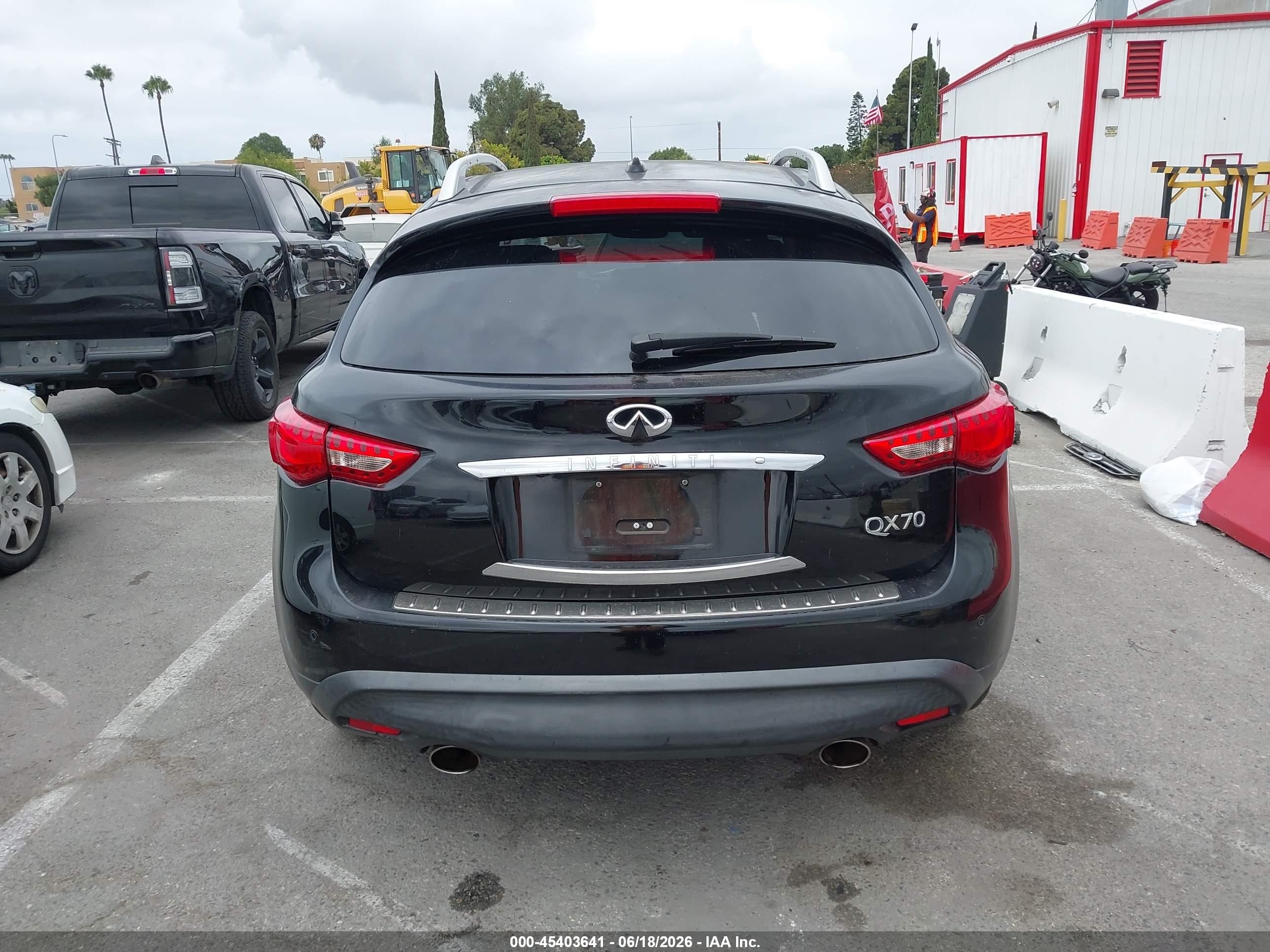2014 Infiniti Qx70   Black vin: JN8CS1MU8EM450249