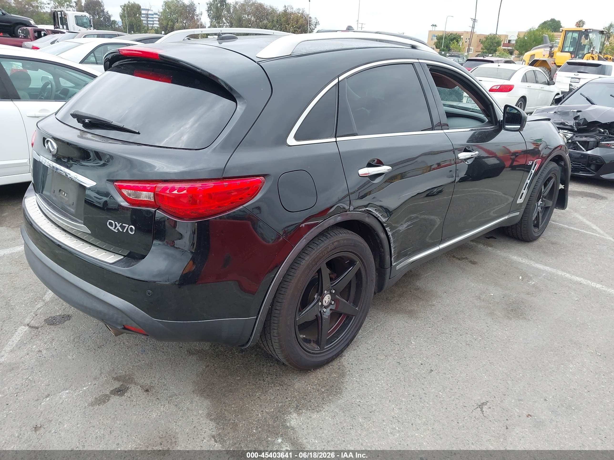 2014 Infiniti Qx70   Black vin: JN8CS1MU8EM450249
