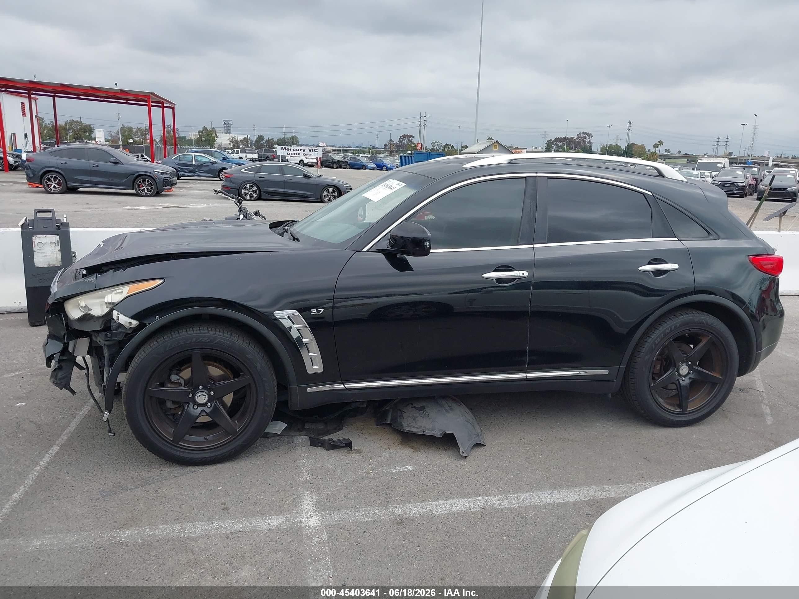 2014 Infiniti Qx70   Black vin: JN8CS1MU8EM450249