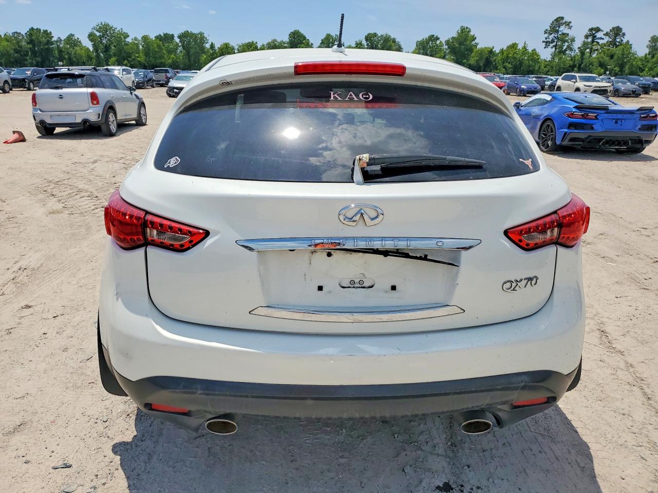 2014 Infiniti Qx70 Base White vin: JN8CS1MU8EM451417