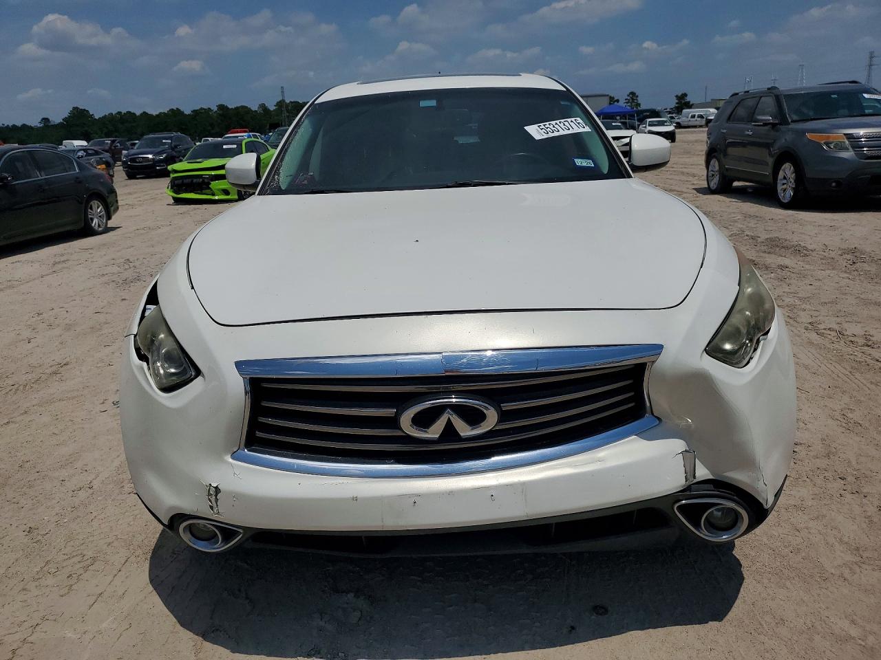 2014 Infiniti Qx70 Base White vin: JN8CS1MU8EM451417